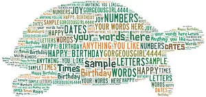 word art regalo personalizzato ricordo compleanno tartaruga nonna nonno - Foto 1 di 5