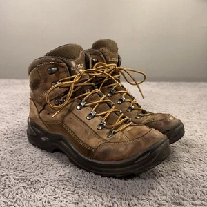 Lowa Renegade GTX Mid Boots Womens 8 Brown Leather Hiking Outdoor Vibram Camping - Picture 1 of 16