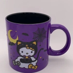 Hello Kitty Halloween Gato Negro Calabaza Murciélagos 2022 Taza 20 Oz Púrpura Nuevo - Imagen 1 de 10
