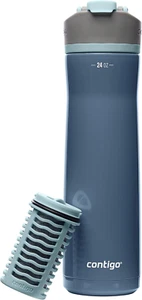 Clybourn Chill Bottiglia d'acqua con filtro a flusso libero in acciaio inox con AUTOSEAL, 24 oz. - Foto 1 di 9
