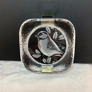 Vintage Mats Jonasson Signature Collection Kristallglas Vogel Wandbehang 10x13cm - Bild 1 von 7