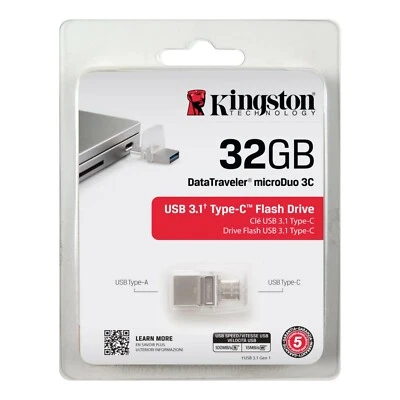 Kingston Data Traveler MicroDuo 32GB/64GB/128GB    DTDUO 3C  USB Flash Drive-UK - Image 1 of 4