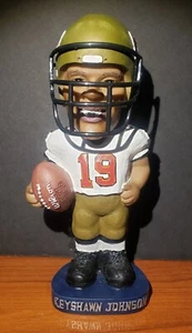 Cabeza de Bobble Keyshawn Johnson pintada a mano 1999 Bobble Dobbles nueva en caja - Imagen 1 de 5