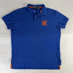 Polo Ralph Lauren Shirt Large Blue Kids Youth Custom Fit Used Short Sleeve #67 - Picture 1 of 12