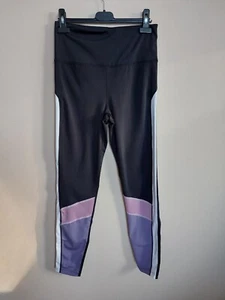 New Hunkemoller Women Black lavendel sports gym active yoga leggings pants M - Picture 1 of 8