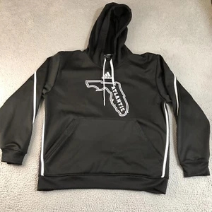 Adidas Hoodie Mens Large Back Pullover Atlantic Aeroready Sweatshirt Sportswear - Picture 1 of 10
