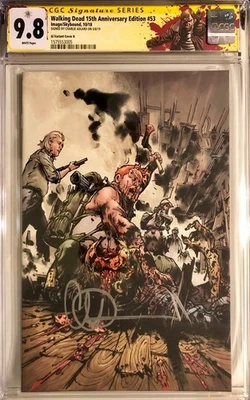 Walking Dead #53 15th Anniversary Gi Variant B SS CGC 9.8 Virgin Signed Adlard - Image 1 of 2
