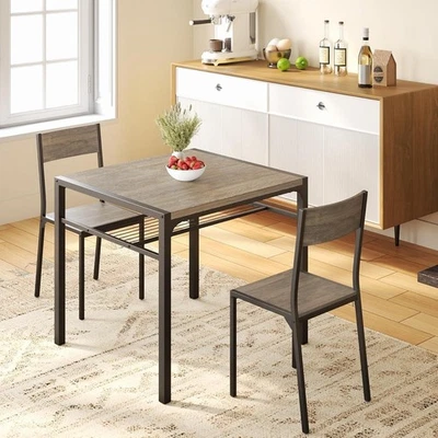Set for 2 Dining Table Kitchen Table with 2 Chairs for Small Space Apartment - Image 1 of 4