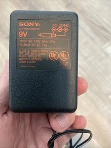 Adaptador de CA SONY OEM AC-96N fuente de alimentación 9V para Sony Discman - Imagen 1 de 3
