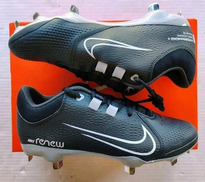 Nike Women’s Hyperdiamond 4 Pro Softball Metal Cleats Black CZ5920-010 Sz 7.5 - Image 1 of 4