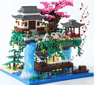 Sakura casa sull'albero kit di costruzione 3320 pezzi con luce musica bonsai fiori di ciliegio set - Foto 1 di 12