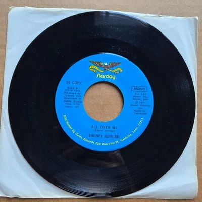 SHERRI JERRICO All Over Me DJ PROMO COUNTRY Starday 45 7" Record Vinyl Records - Image 1 of 2