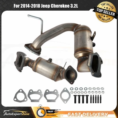 Convertidores catalíticos delanteros y traseros para Jeep Cherokee 2014-2018 3,2 L ambos colectores Foto 1 de 4