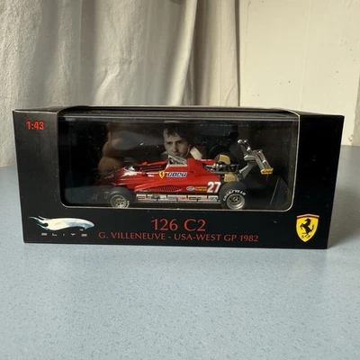 Hot Wheels Ferrari 126 C2 G. Villeneuve #27 USA West GP 1982 1:43 - Immagine 1 di 4