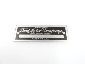 DATA PLATE FOR VINTAGE FORD UNIVERSAL #V286-8 - Picture 1 of 6