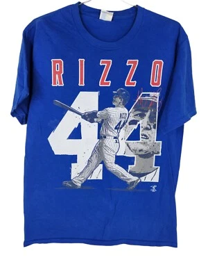 Anthony Rizzo Chicago Cubs Shirt Adult Men's Medium Blue Red MLB Baseball  - Image 1 of 4