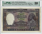 INDIA 1000 RUPEES P-12 B ND 1928 PMG 30 King George V RARE Indian MONEY BANKNOTE