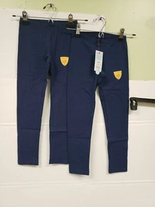 NEW Cat & Jack Girls Cotton Comfort Leggings 2 Pair Blue Sz 6/6X NWT  - Picture 1 of 10