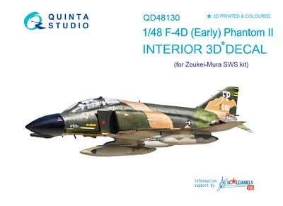 Quinta Studio F-4D Interior 3D Decal for SWS QD48130-1/48 - Photo 1/4