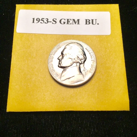 1953-S Jefferson Nickel  BU Cover