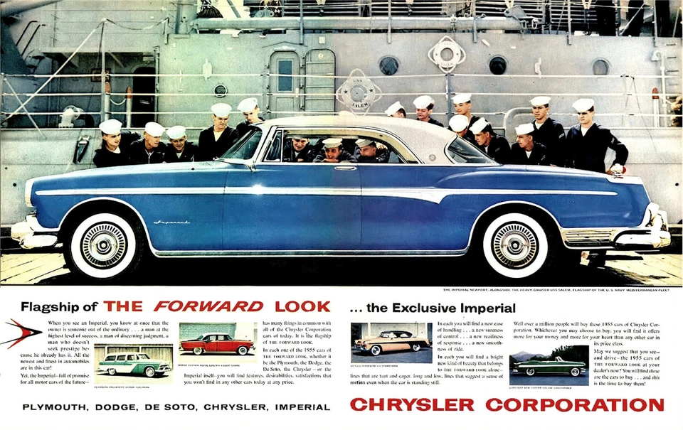 1955 Chrysler Imperial Showroom Wall Illustration  11 x 17 Photograph - Image 1 of 1