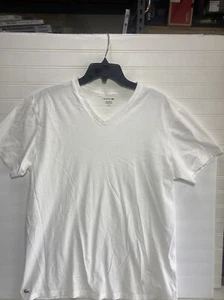 Lacoste Authentic 100% Baumwolle Herren T-Shirt weiß V-Ausschnitt Größe XL weiß - Bild 1 von 6
