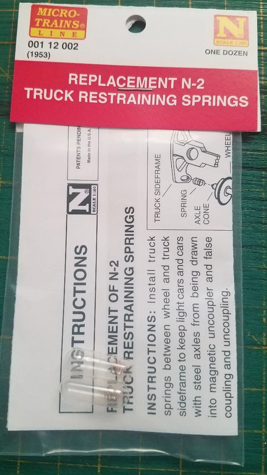 N Scale MICRO TRAINS 001 12 002  Replacement N-2 Truck Restraining Springs  1953 - Image 1 of 1