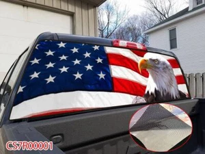 Gráficos de ventana trasera de auto camión bandera estadounidense calcomanía trasera envoltura tinte pegatina #R01 - Imagen 1 de 5