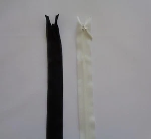 black or ivory YKK zip invisible closed end zip for sewing bridal /evening dress - Picture 1 of 16