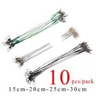 Reliable 10pcs Trace Wire Leaders for Saltwater and Freshwater Fishing