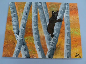 11 Zoll x 14 Zoll Puma lokaler Künstler Malerei Acryl - Bild 1 von 2