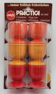 1.7  ---------     6er Pack   70´s Emsa  * Practica * Eierbecher OVP - Picture 1 of 3