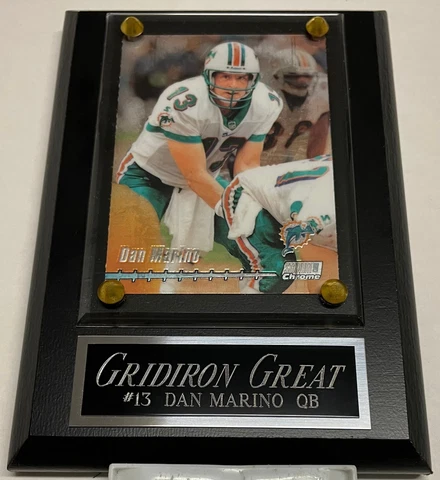 DAN MARINO DIE HARD FAN MIAMI DOLPHINS CARD PLAQUE FOR YOUR MAN CAVE WALL DECOR Cover