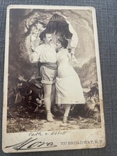 Vintage Cabinet Card Castle & Abbot Opera Mora Photograph