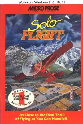 Solo Flight PC Game 1983 MicroProse Windows 10 11 - Image 1 of 2