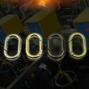 3PC Ring Denier Ribbon Retaining Oval Spring Hardware Accessory Coil Bag - Picture 1 of 12