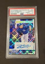 2019 Panini Contenders Draft Picks Zack Thompson School Color Auto /15 PSA 10! 