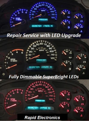 Chevrolet Silverado Tahoe 2003 - 2006 Instrument Gauge Cluster Repair + LEDs - Image 1 of 4