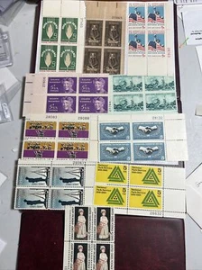 10 Different US 5c Plate Block Unhinged Stamps As Shown. S143 - Picture 1 of 9