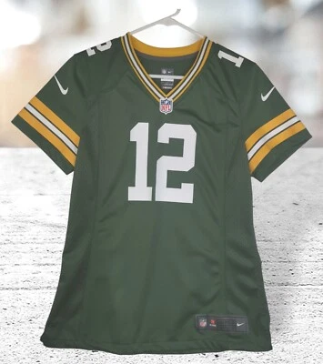 Camiseta Nike Green Bay Packers On Field Youth Girls tamanho M Aaron Rodgers #12 NFL - Imagem 1 de 4