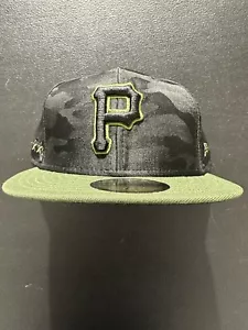 New Era 59Fifty Herren Cap Mütze Pittsburgh Pirates Alternate Schwarz Camouflage 7 7/8 NEU - Bild 1 von 7