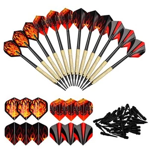 Dartpfeile Set 14 Softdart Pfeile mit 42 Flight 120 Kunststoff Dartspitzen DE - Bild 1 von 17