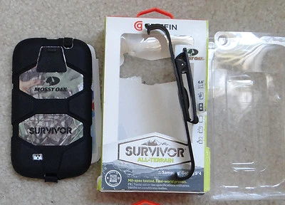 GRIFFIN SURVIVOR all terrain SAMSUNG Galaxy S4 black/mossy oak camo Case & clip - Image 1 of 4