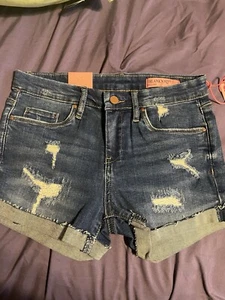 NWT BlankNYC Girls Fold Over Jean Shorts Sz 14 - Picture 1 of 8