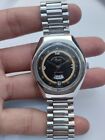 Vintage West End Watch Co Sowar Automatic Day-Date Black Dial SS Mens Watch 36mm