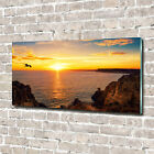 Tulup Glass Acrylic Print Wall Art Image 140x70cm - Sunset sea