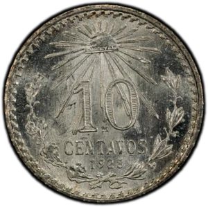 1928-M MÉXICO 10 CENTAVOS PCGS MS65 (59886) - Imagen 1 de 2