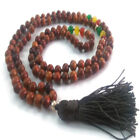 8mm Natural red sandalwood Necklace 108 Buddha Beads Bracelet Spiritual Rustic