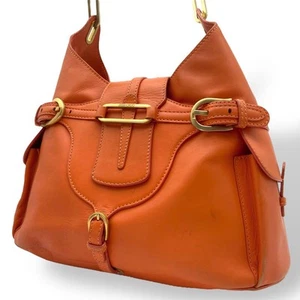 Jimmy Choo Orange Leather OneShoulder Bag Authentic Excellent Condition - Picture 1 of 10