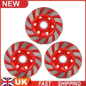 3X100mm Diamond Segment Grinding Disc Cup Wheel Grinder For Marble ConcreteStone - Picture 1 of 10
